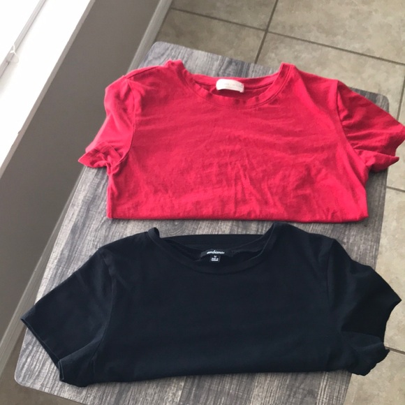 Tops - Stylish Red and Black Women's Crop Tops